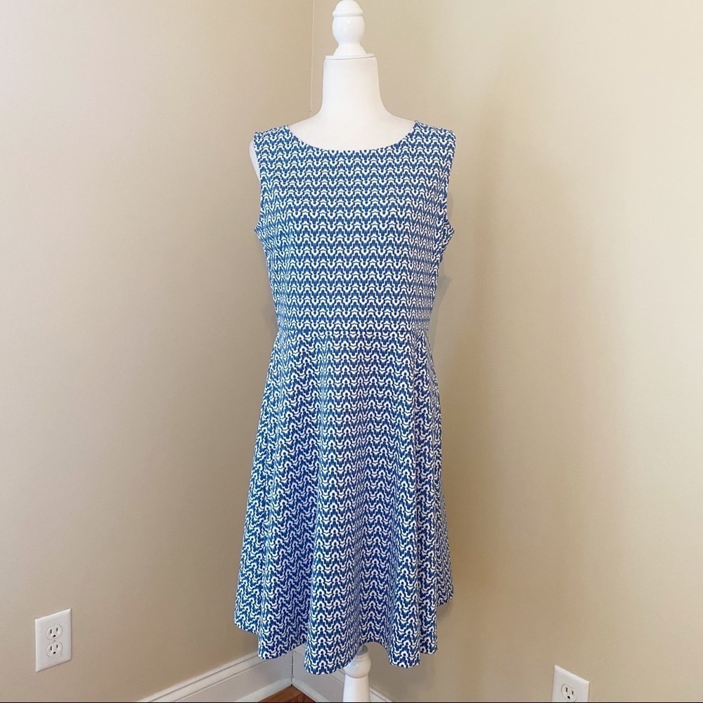 Talbots Sleeveless Fit-and-Flare Knit Dress - L